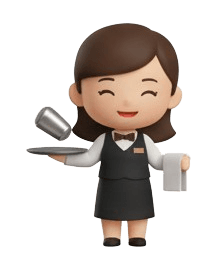 Chibi waitress